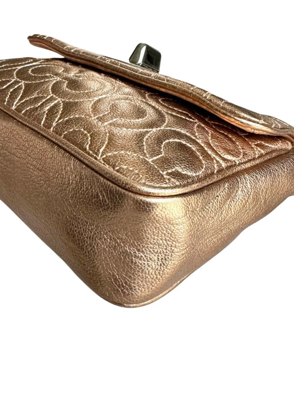 🆕 Coach Metallic Leather Madison Chain Mini Shoulder Bag Crossbody